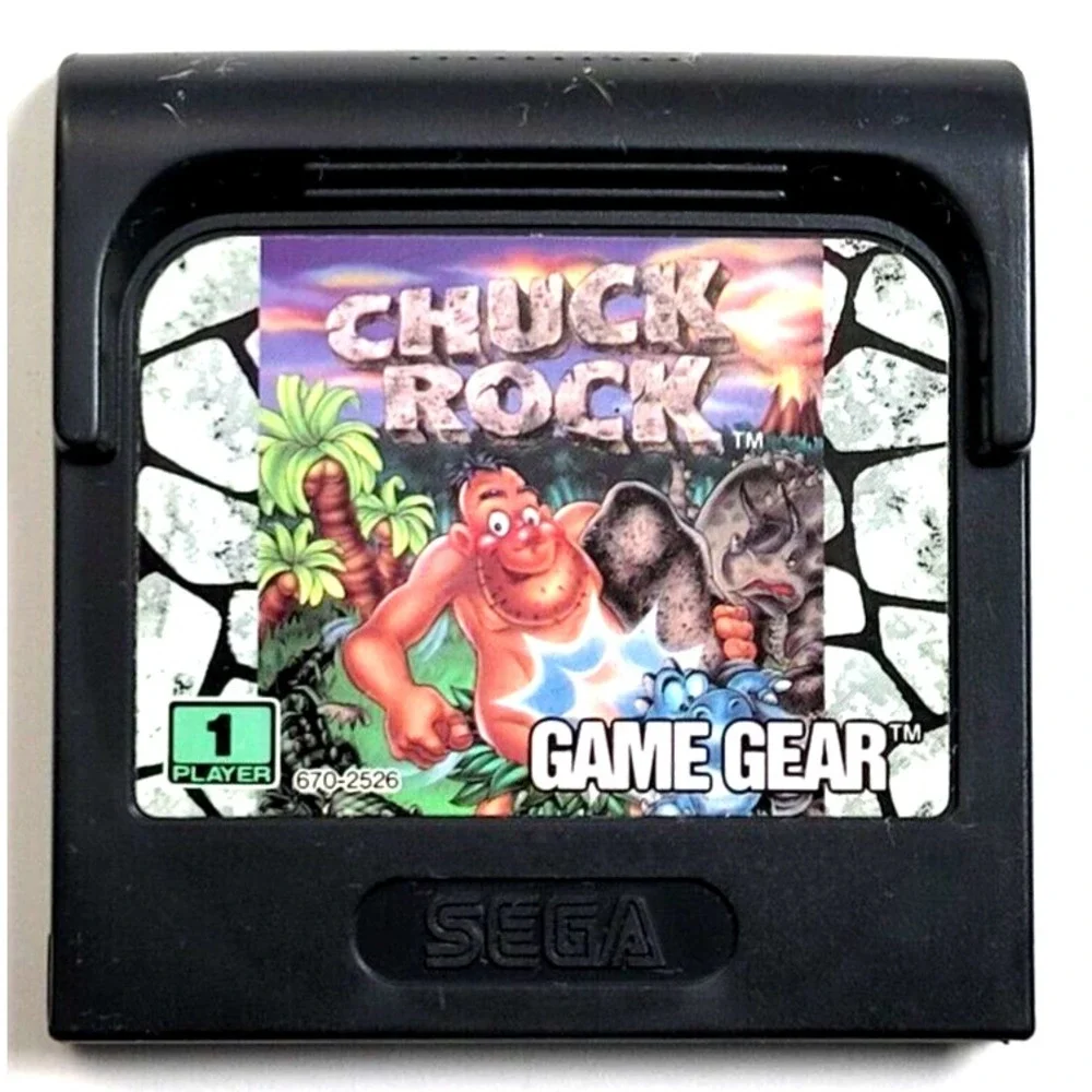CHUCK ROCK - GAME‎ GEAR GAME - GAME ONLY